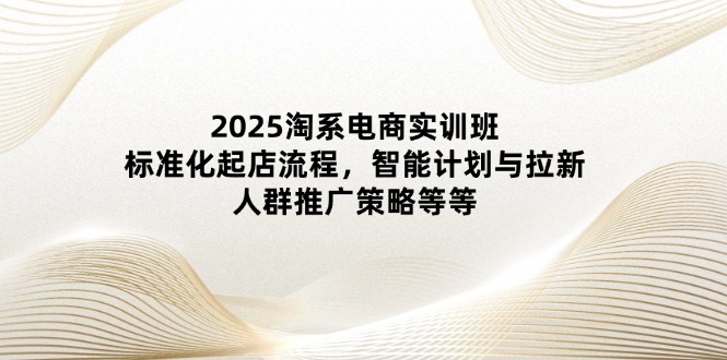 2025淘系电商实训班：标准化起店流程，智能计划与拉新，人群推广策略等等-梦影博客